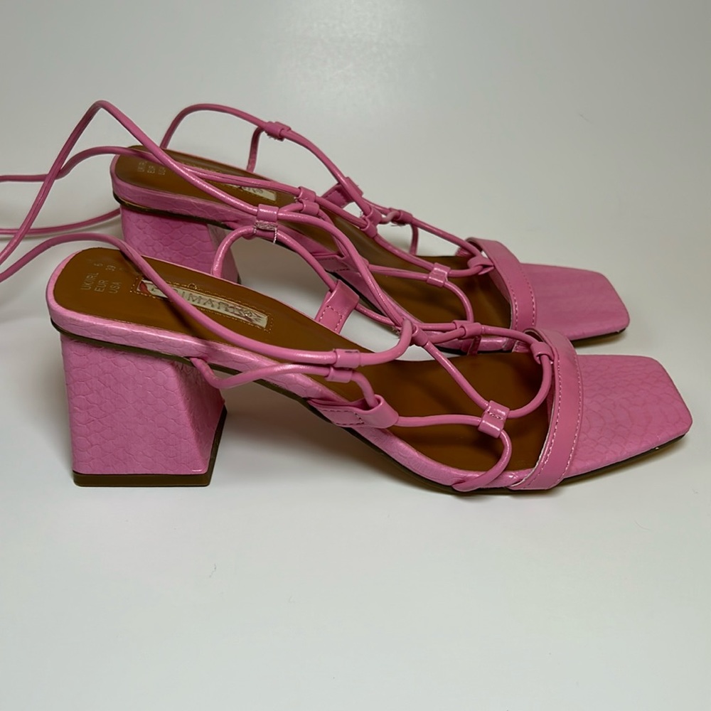Pink Straps Heels - Picture 1 of 10